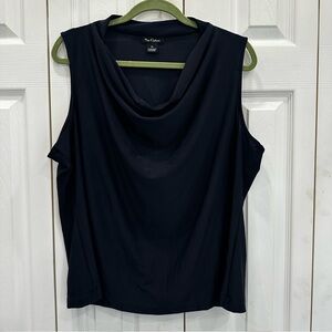 Nue Options Midnight Black Cowl Neck Blouse